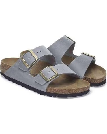 BIRKENSTOCK SANDALI ARIZONA WAXY LEATHER GRIGIO