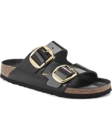 BIRKENSTOCK SANDALI ARIZONA BIG BUCKLE NATURAL LEATHER PATENT DA DONNA