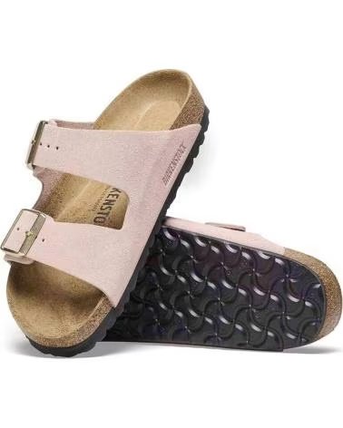BIRKENSTOCK ARIZONA SUEDE LEATHER DAMEN SANDALEN AUS HELLROSAFARBENEM VELOURSLEDER