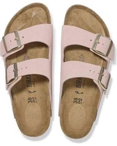 BIRKENSTOCK ARIZONA SUEDE LEATHER DAMEN SANDALEN AUS HELLROSAFARBENEM VELOURSLEDER