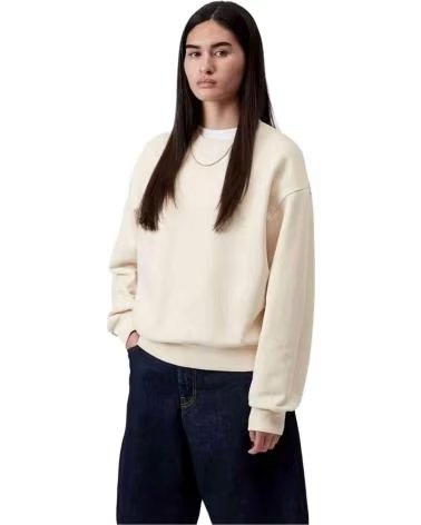 CARHARTT WIP FELPA W CASEY BEIGE NATURAL - SILVER