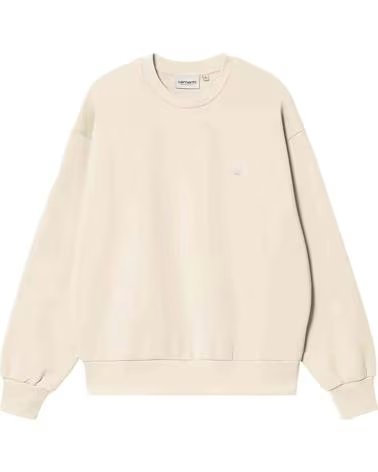 CARHARTT WIP FELPA W CASEY BEIGE NATURAL - SILVER