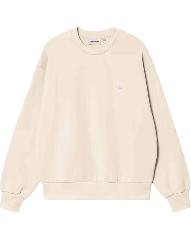 CARHARTT WIP FELPA W CASEY BEIGE NATURAL - SILVER