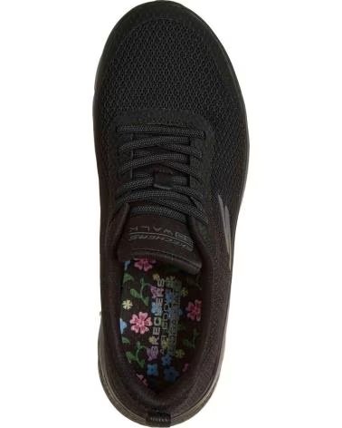SKECHERS GO WALK FLEX CORA SCARPE SPORTIVE DA DONNA BLACK TRIM