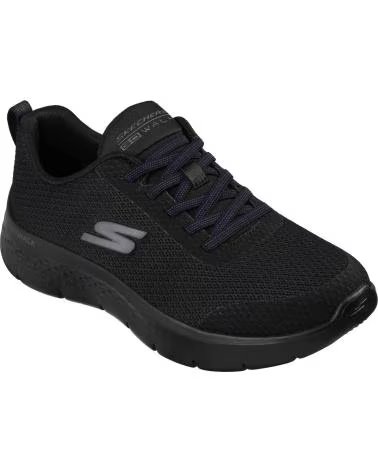 SKECHERS GO WALK FLEX CORA SCARPE SPORTIVE DA DONNA BLACK TRIM