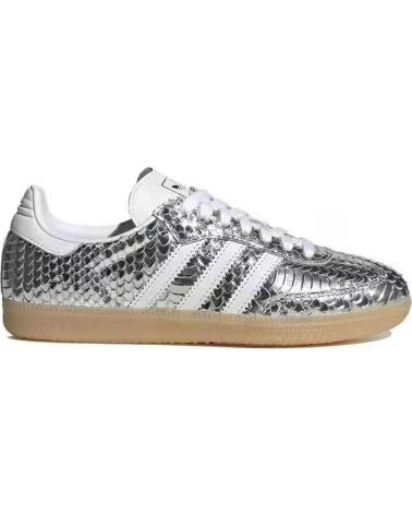 ADIDAS SAMBA OG W SILVER METALLIC SNEAKERS