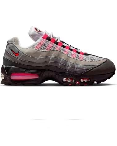 NIKE ZAPATILLAS AIR MAX 95 OG BIG BUBBLE SOLAR RED EN GRIS PARA HOMBRE