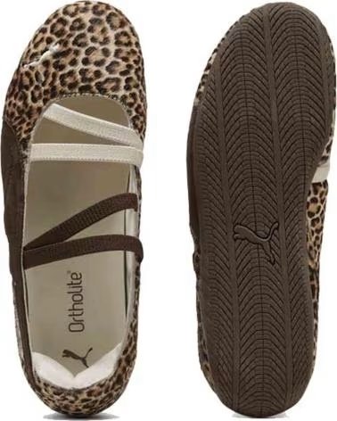 PUMA 406689-01 BALLET FLAT SANDALS ANIMAL PRINT