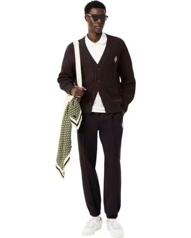 LACOSTE CARDIGAN AH0611-00-3LA MARRONE DA UOMO