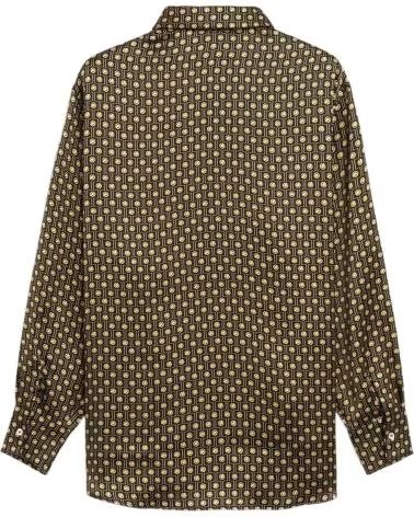 LACOSTE CAMICIA CF9804-00-4IZ STAMPATA MARRONE