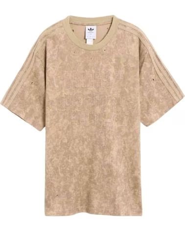 ADIDAS T-SHIRT A MANICHE CORTE KC2753 BEIGE UNISEX