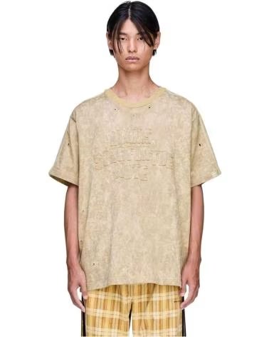 ADIDAS T-SHIRT A MANICHE CORTE KC2753 BEIGE UNISEX