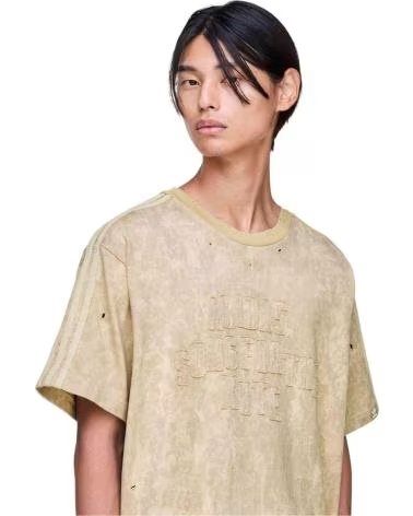 ADIDAS T-SHIRT A MANICHE CORTE KC2753 BEIGE UNISEX