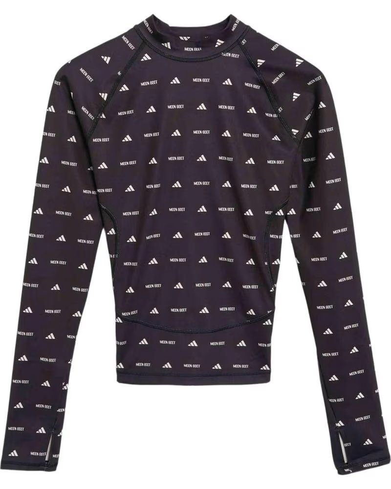 ADIDAS LANGARMSHIRT JM6507 MIT MONOGRAMM-PRINT BLACK