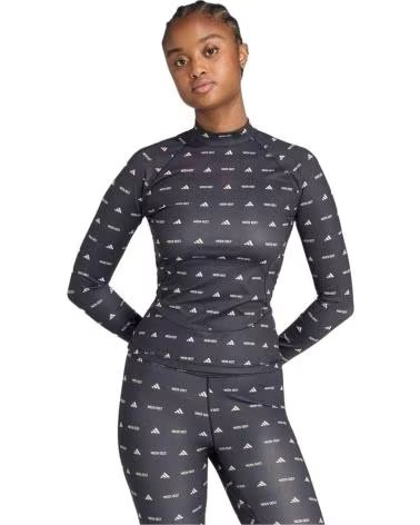 ADIDAS LANGARMSHIRT JM6507 MIT MONOGRAMM-PRINT BLACK