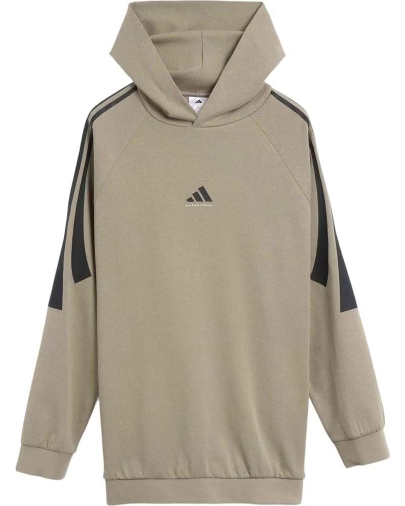 ADIDAS JC7840 KAPUZENPULLOVER IN BEIGE