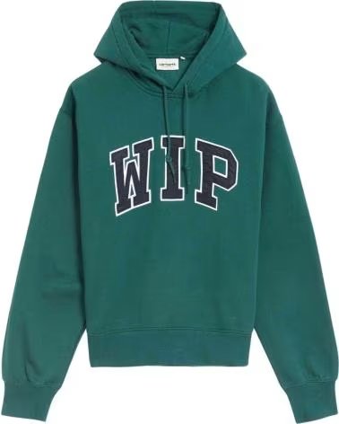 CARHARTT WIP FELPA CON CAPPUCCIO I034719-2PBXX VERDE DA DONNA