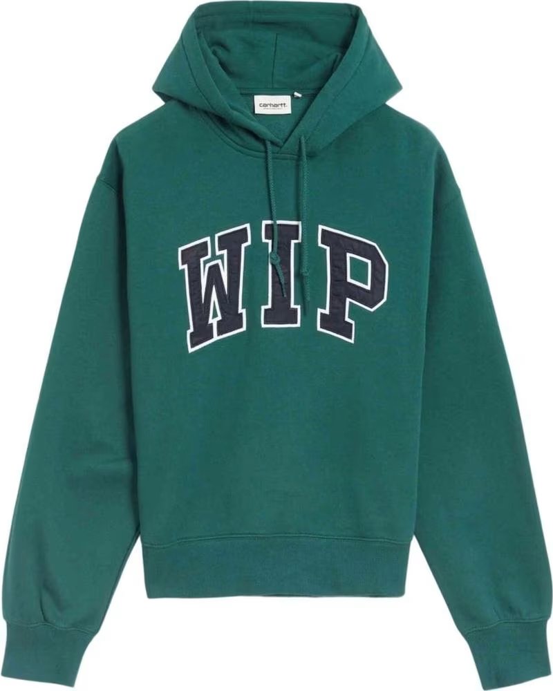 CARHARTT WIP FELPA CON CAPPUCCIO I034719-2PBXX VERDE DA DONNA