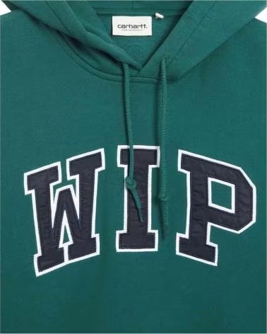 CARHARTT WIP FELPA CON CAPPUCCIO I034719-2PBXX VERDE DA DONNA