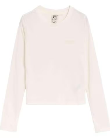 PUMA MAGLIA A MANICHE LUNGHE 633805-77 BIANCA DONNA