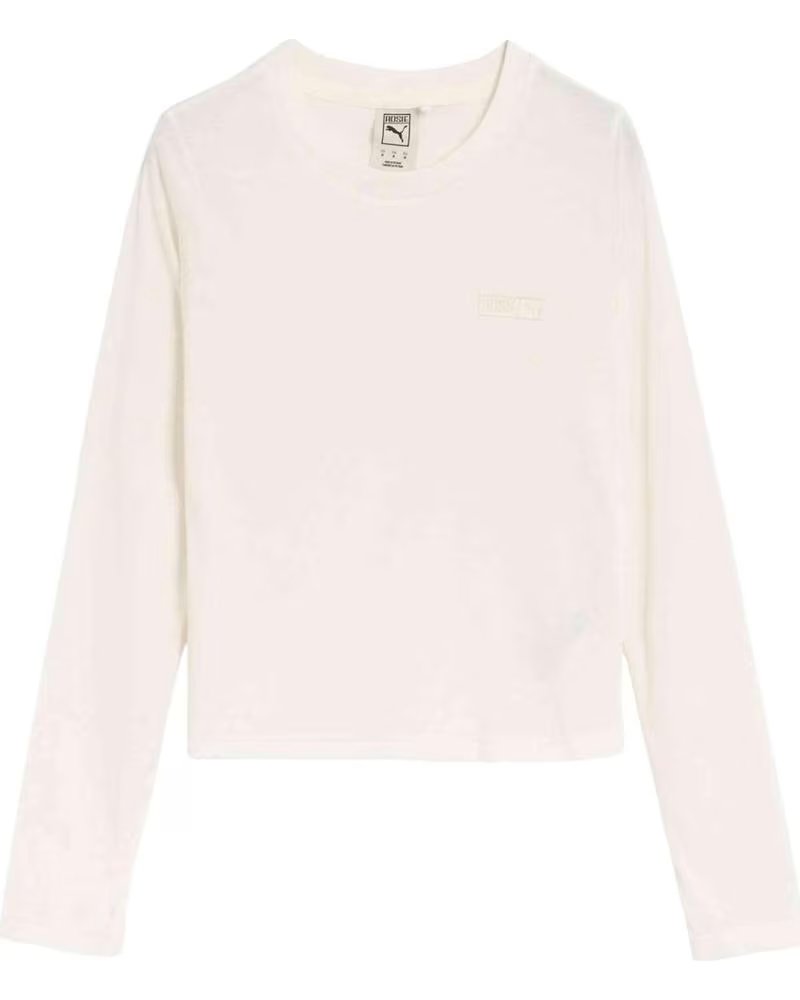 PUMA MAGLIA A MANICHE LUNGHE 633805-77 BIANCA DONNA