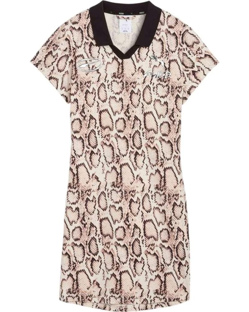 PUMA KLEID MIT ALLOVER-PRINT UND POLOKRAGEN