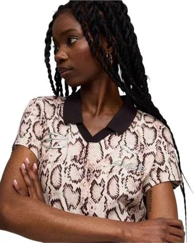 PUMA KLEID MIT ALLOVER-PRINT UND POLOKRAGEN