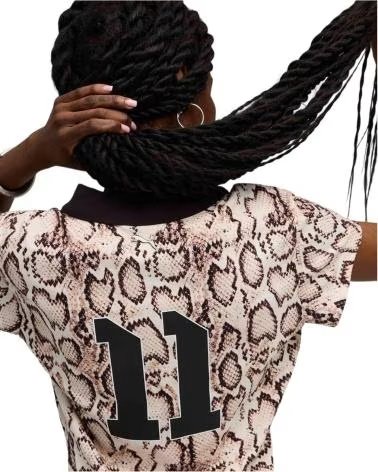 PUMA KLEID MIT ALLOVER-PRINT UND POLOKRAGEN