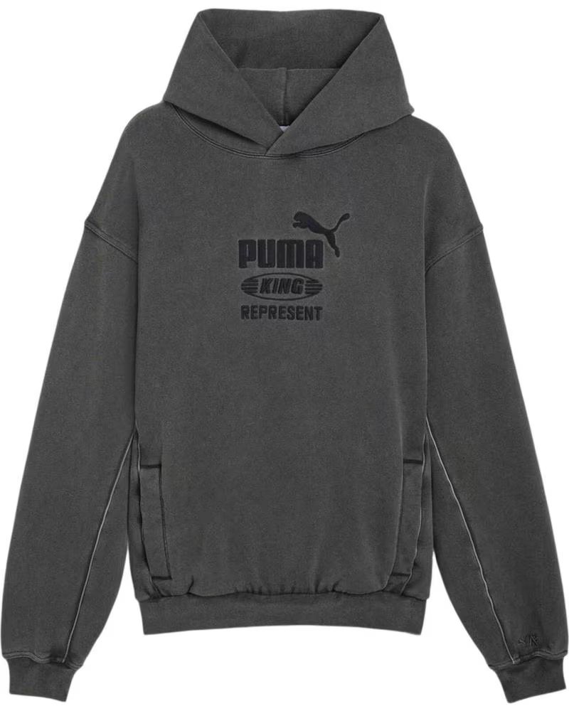 PUMA FELPA CON CAPPUCCIO 632542-97 GRIGIO UOMO