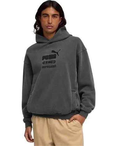 PUMA FELPA CON CAPPUCCIO 632542-97 GRIGIO UOMO