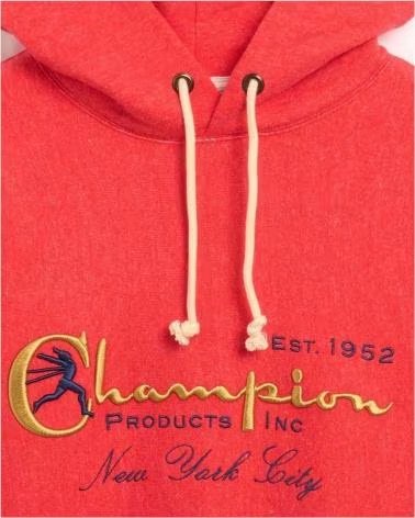 CHAMPION FELPA CON CAPPUCCIO 220640-RM007 ROSSA