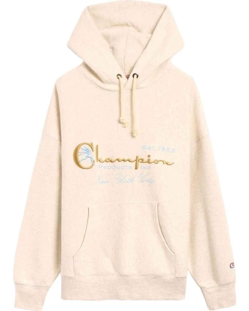 CHAMPION FELPA CON CAPPUCCIO 220640-MM006 COLOR BEIGE