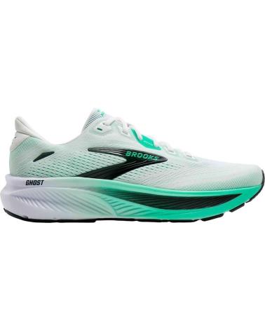 BROOKS ZAPATILLAS DE RUNNING GHOST 18, 1104931D183, VERDE/BLANCO PARA HOMBRE WHITE-SPRING BUD-SPRUCE