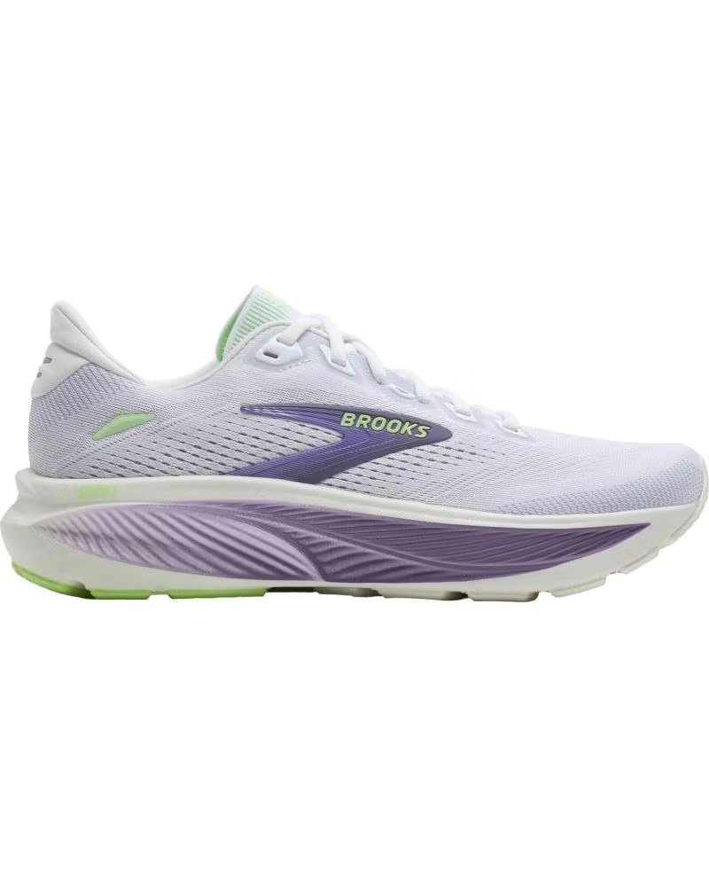 BROOKS GHOST 18 W LAUFSCHUHE DAMEN WEISS LILA GRÜN WHITE-PURPLE HEBE-GREEN