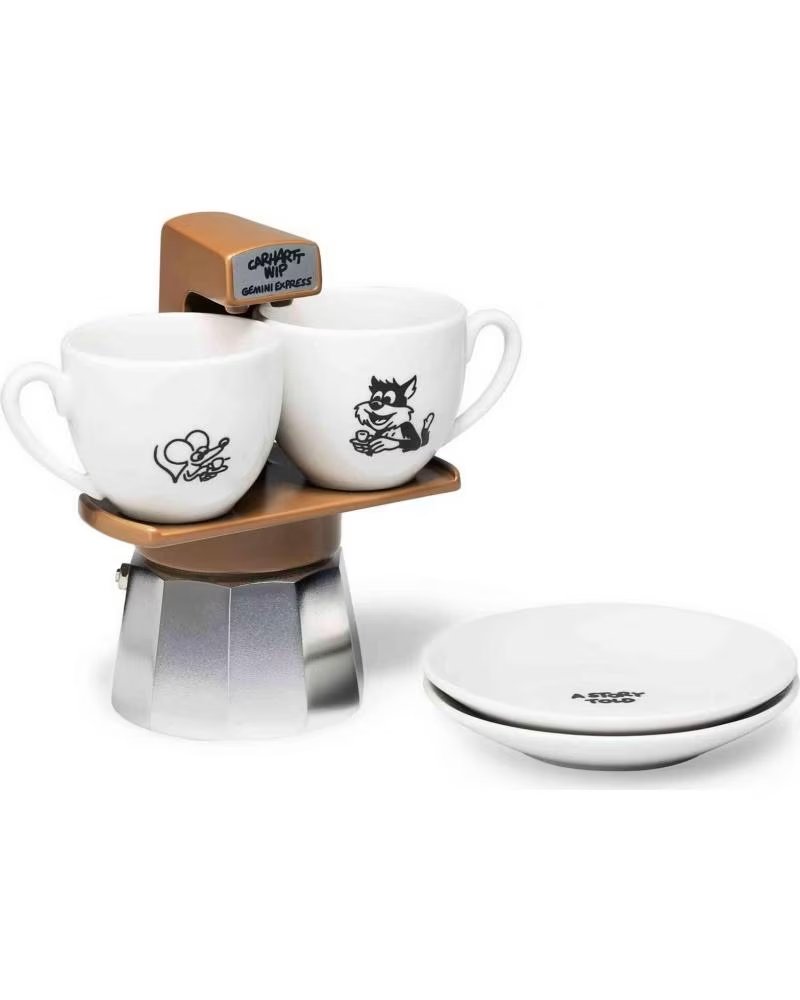 CARHARTT WIP TAZA COFFEE BREAK ESPRESSO MAKER EN BLANCO PARA UNISEX BROWN