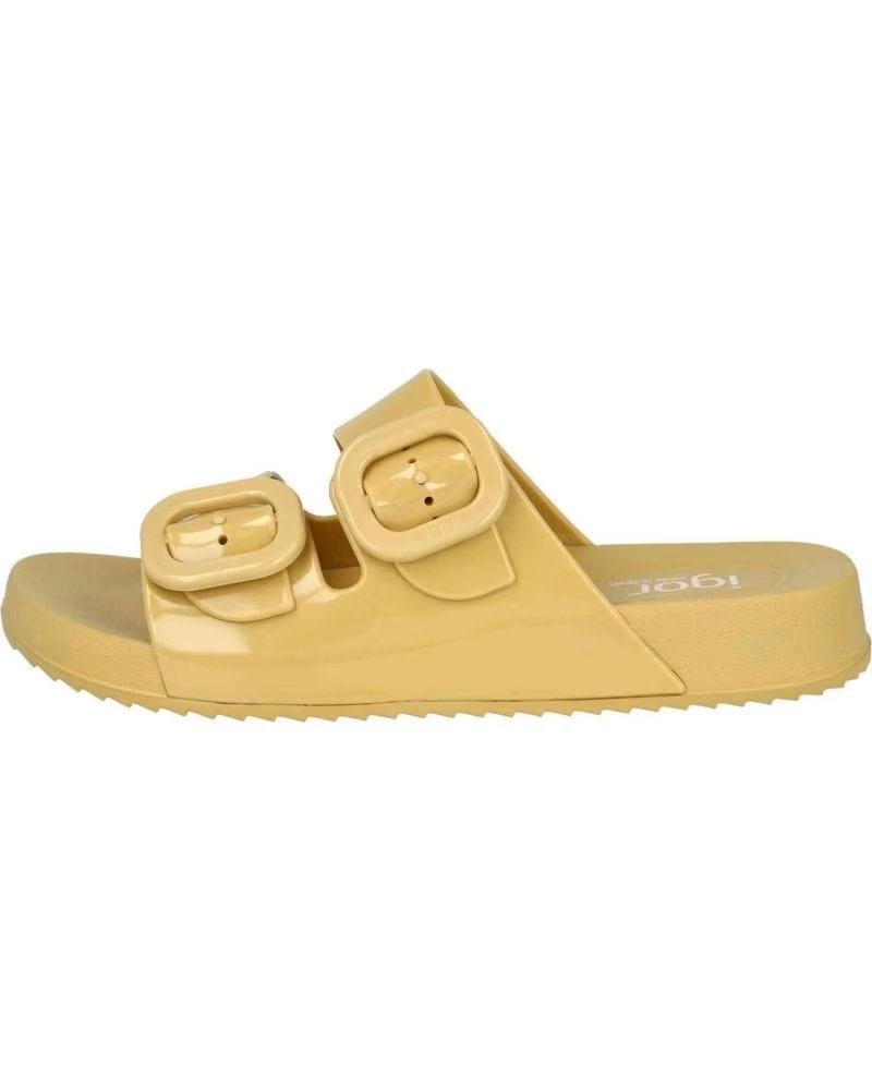IGOR 070-530266 SANDALEN MIT DOPPELSCHNALLE IN SENFGELB FÜR KINDER MOSTAZA