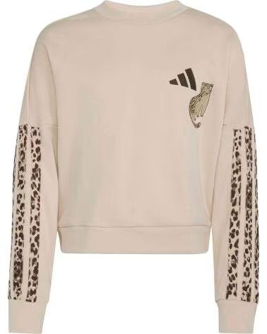 ADIDAS LG AN 3S SET FOR GIRLS IN BEIGE WITH ANIMAL PRINT CRLI-MULTCO-DBROWN