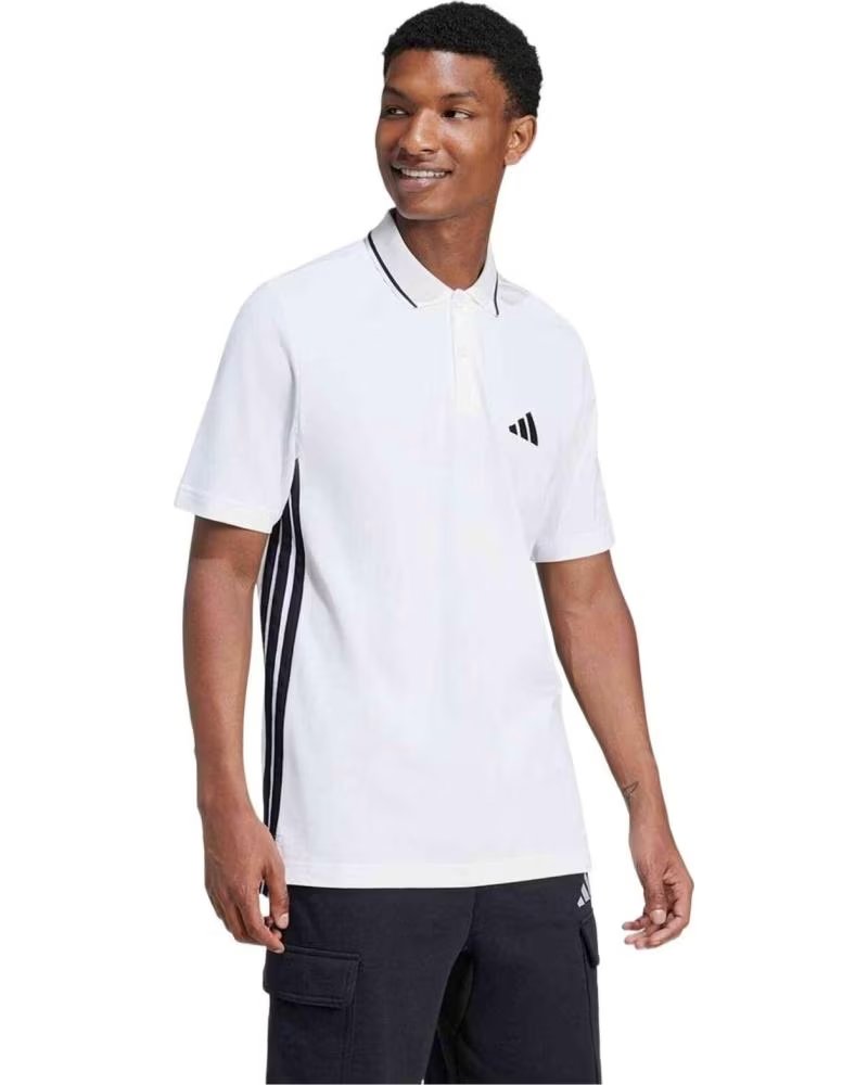 ADIDAS POLO DE MANGA CORTA JE6383 EN PARA HOMBRE WHITE-BLACK