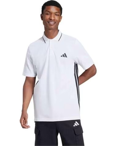 ADIDAS POLO DE MANGA CORTA JE6383 EN PARA HOMBRE WHITE-BLACK