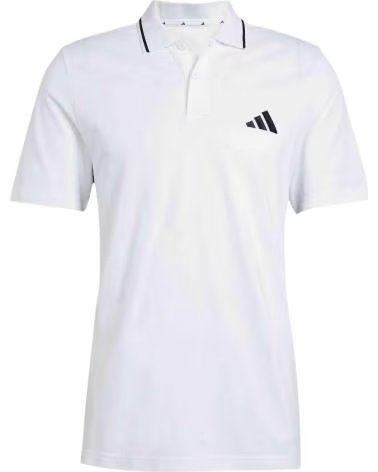 ADIDAS POLO DE MANGA CORTA JE6383 EN PARA HOMBRE WHITE-BLACK