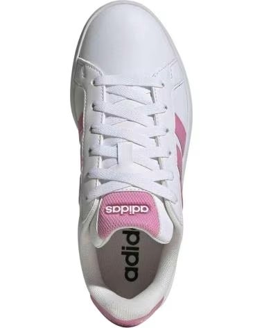 ADIDAS BASKETS GRAND COURT 30 JUNIOR BLANC ROSE FTWWHT-BLIPNK-BLIPNK