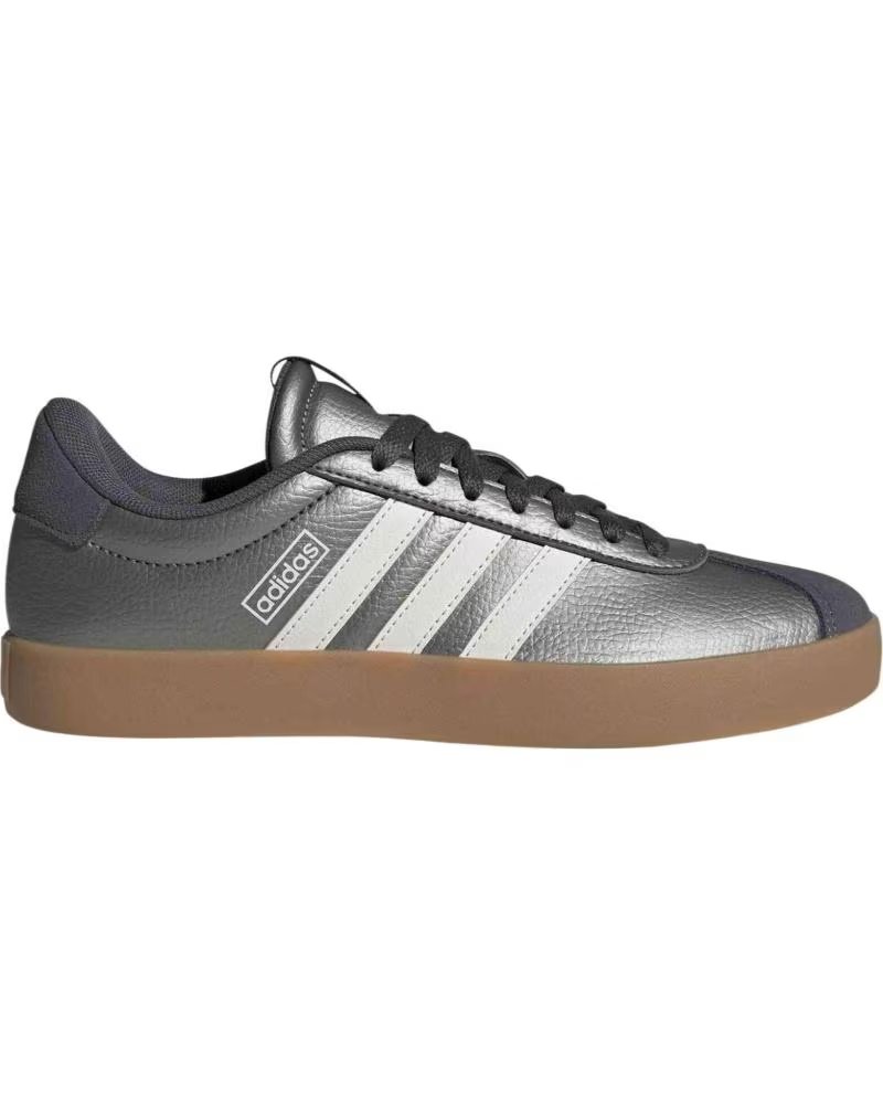 ADIDAS BASKETS VL COURT 30 GRIS ARGENT ET BLANC IRONMT-CWHITE-GREFIV