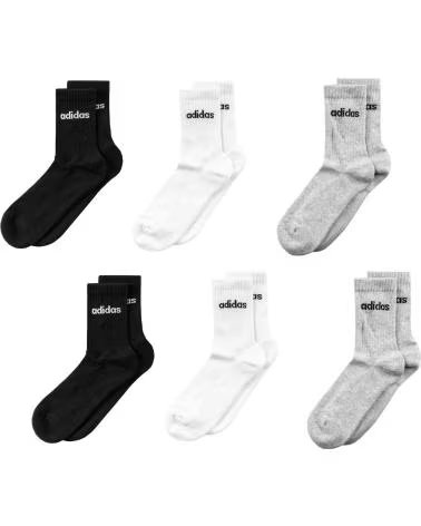 ADIDAS JL6095 UNISEX SOCKS MULTICOLOR MGREYH-WHITE-BLACK