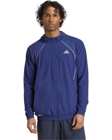 ADIDAS FELPA CON CAPPUCCIO TECH APPAREL BLU DKBLUE-GLOBLU