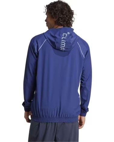 ADIDAS FELPA CON CAPPUCCIO TECH APPAREL BLU DKBLUE-GLOBLU
