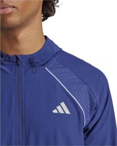 ADIDAS FELPA CON CAPPUCCIO TECH APPAREL BLU DKBLUE-GLOBLU
