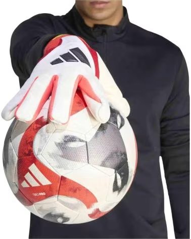 ADIDAS GANTS DE FOOTBALL JY6295 BLANC ET ROUGE WHITE-LUCRED-BLACK