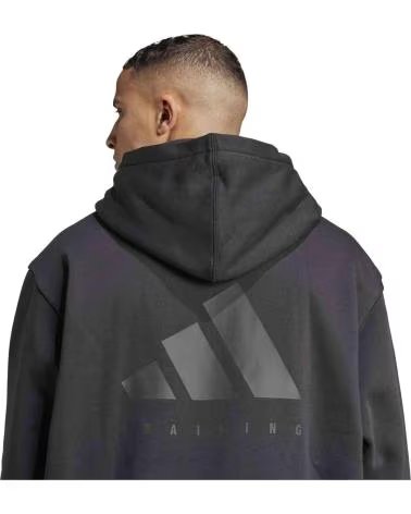 ADIDAS FELPA CON CAPPUCCIO POWER OVERSIZE NERO BLACK