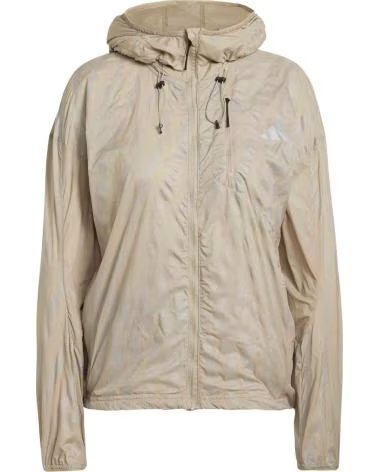 ADIDAS ADI365 RUNNING REFLECTIVE HOODED SWEATSHIRT BEIGE WOCA