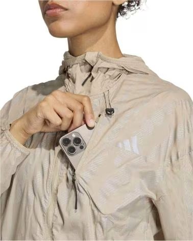 ADIDAS SUDADERA CON CAPUCHA ADI365 RUNNING REFLECTIVE BEIGE WOCA